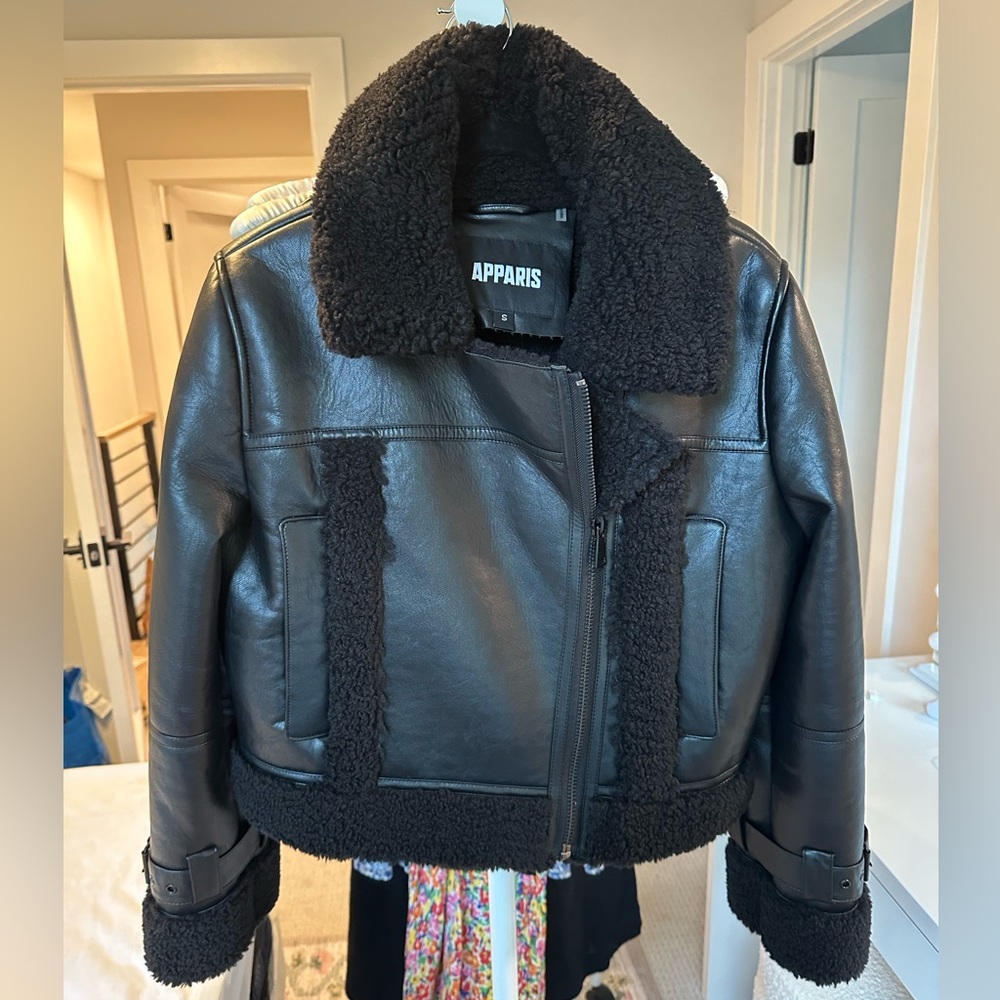 Apparis Black Faux Shearling Jacket